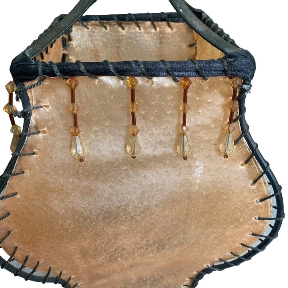 Hyde Leather Western Table Top Candle Light Lantern - Picture 4 of 7